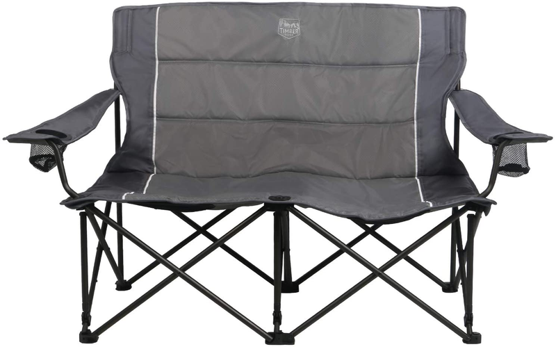 Timber Ridge Camping Chair Spruce Duo Loveseat, Grey