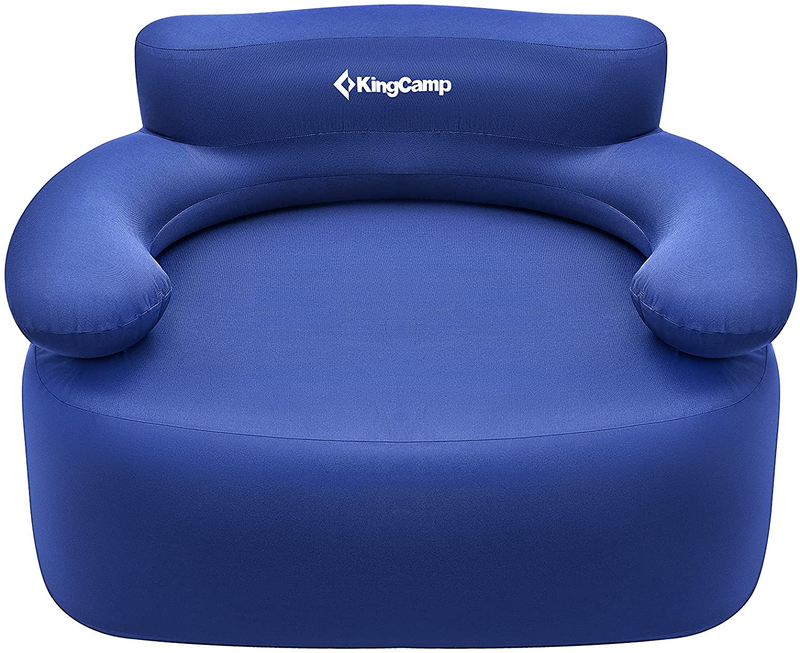 Kingcamp Inflatable Chairs for Adults Support up to 660 Lbs Waterproof Compact and Portable Inflatable Couch Blow up Chair for Garden Outdoor Travel Camping Picnic Indoor Furniture (Khaki-Single)