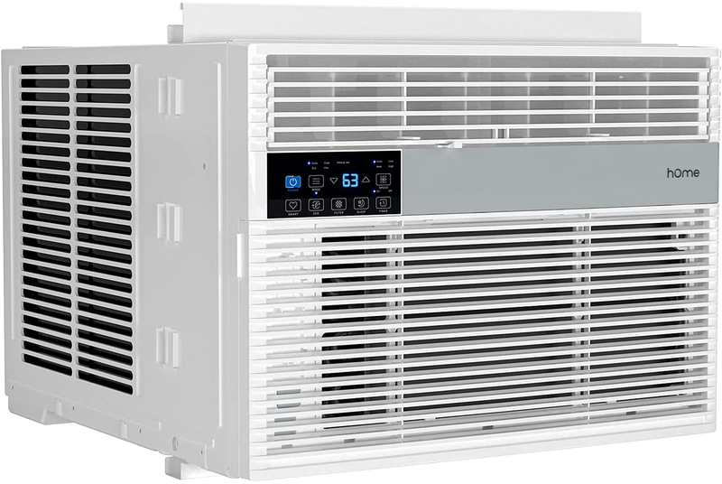 hOmelabs 6,000 BTU Window Air Conditioner with Smart Control – Low Noise AC Unit with Eco Mode, LED Control Panel, Remote Control, and 24 hr Timer