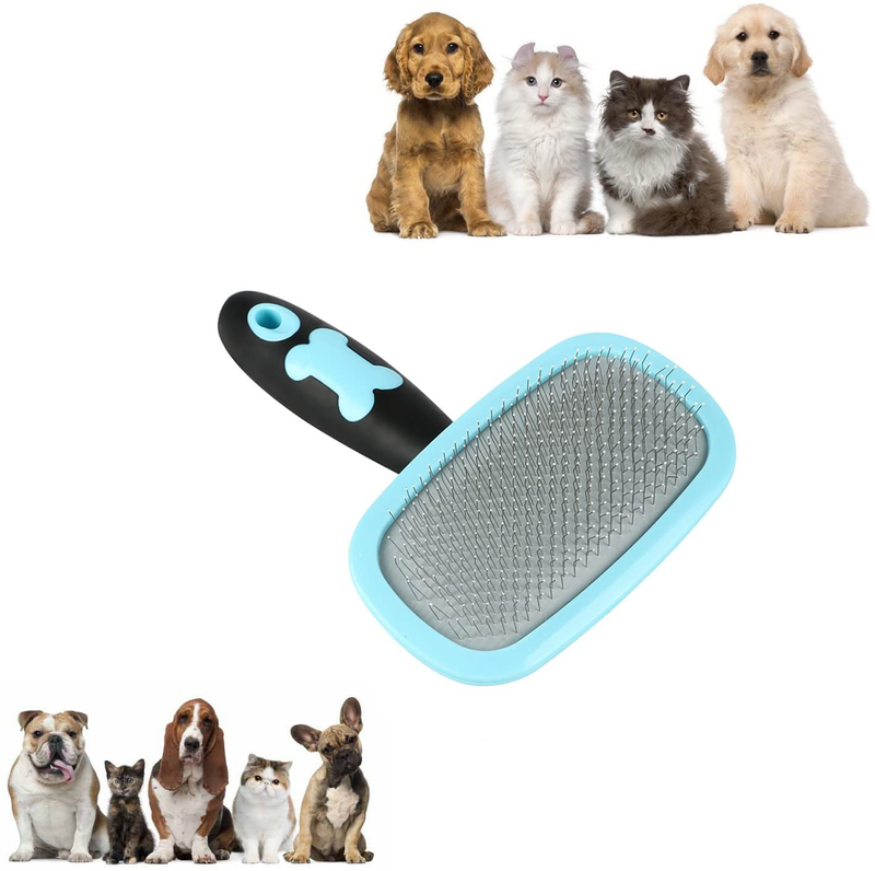 Glendan Dog Brush & Cat Brush- Slicker Pet Grooming Brush- Shedding Grooming Tools