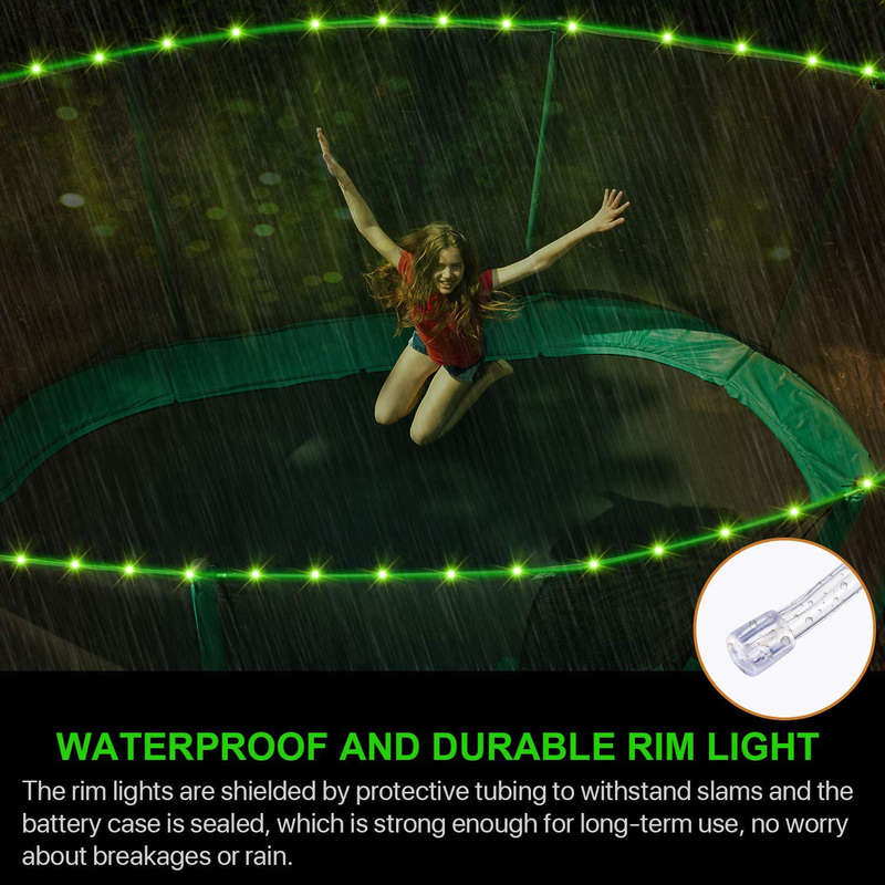 LED Trampoline Lights，Remote Control Trampoline Rim LED Light for Trampoline, 16 Color Change by Yourself, Waterproof，Super Bright to Play at Night Outdoors, Good Gift for Kids