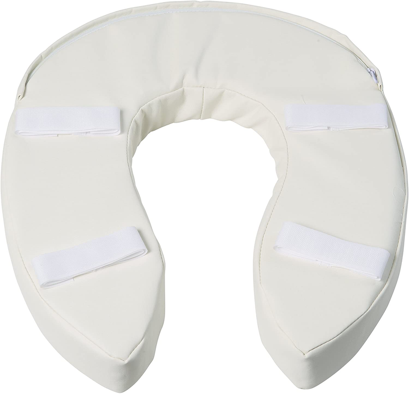 DMI Raised Toilet Seat Toilet, Toilet Seat Riser, Seat Cushion and Toilet Seat Cover to Add Extra Padding to the Toilet Seat While Relieving Pressure, 2 Inch Pad, White