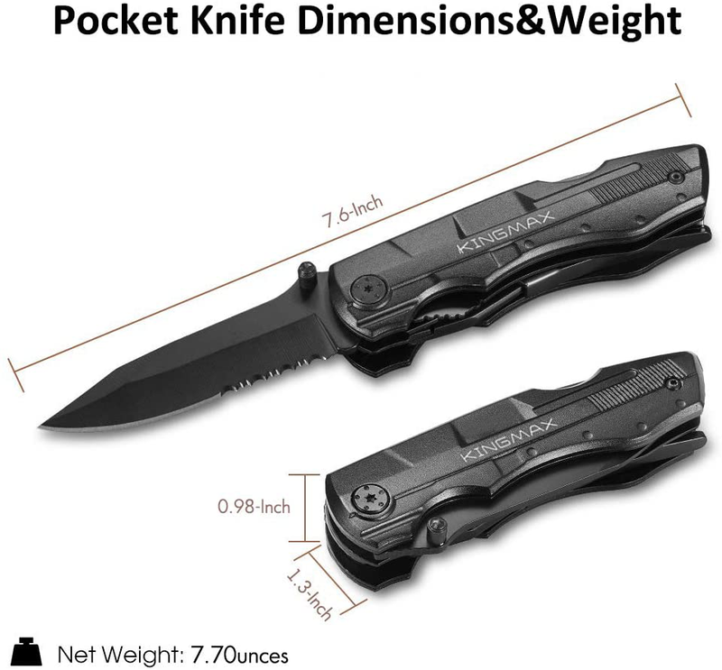 KINGMAX Pocket Knife,Multitool Tactical Knife with Blade,Saw, Plier, Screwdriver, Bottle Opener,Folding Knife Built with Full Stainless Steel,Perfect Tool for Men,Camping,Emergency,Outdoor,Daily Use.