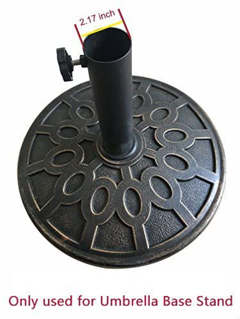 SUQ I OME Outdoor Patio Umbrella Parasol Base Stand Hole Ring Plug Cover and Cap 2.1 inch (Black)