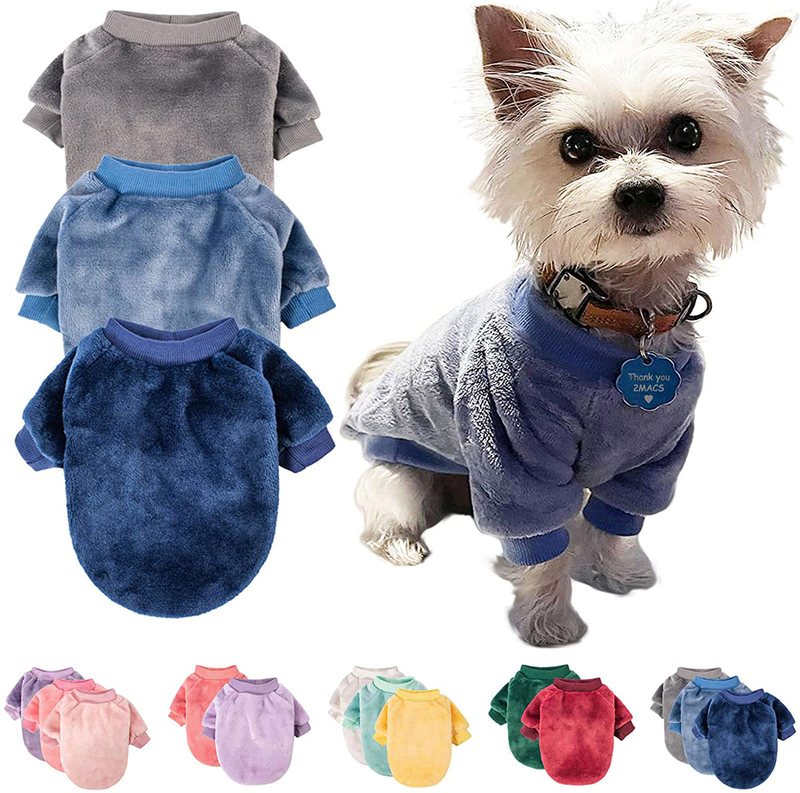 Dog Sweater, Pack of 2 or 3, Dog Clothes, Dog Coat, Dog Jacket for Small or Medium Dogs Boy or Girl, Ultra Soft and Warm Cat Pet Sweaters