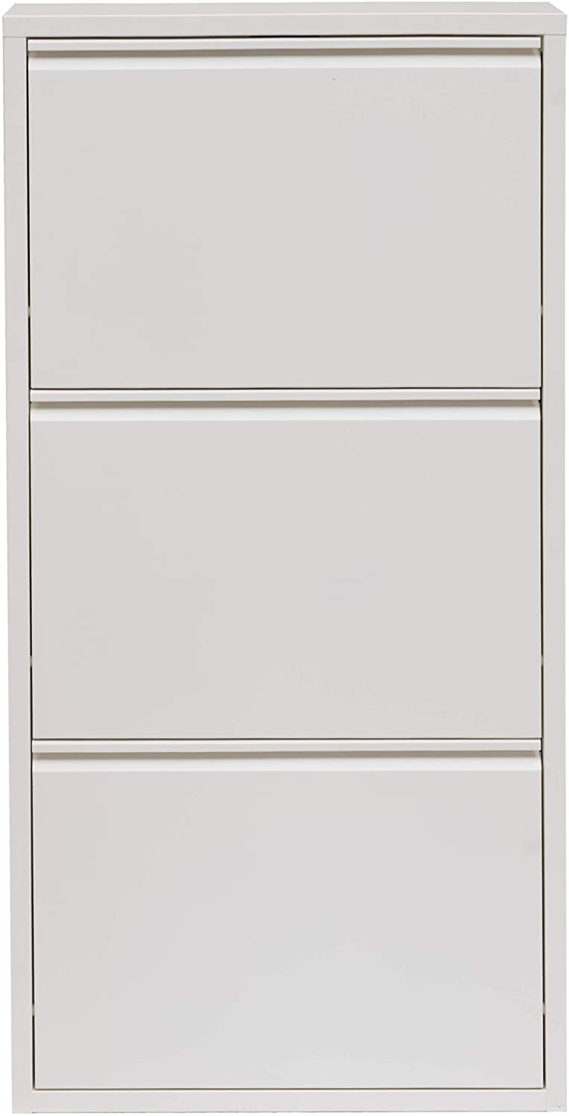 Mabel Home Modern 3 & 4 Drawer Shoe Cabinet, 3-4Tier Shoe Rack Storage Organizer, (White) (3 & 4Tier) (3 Tier)