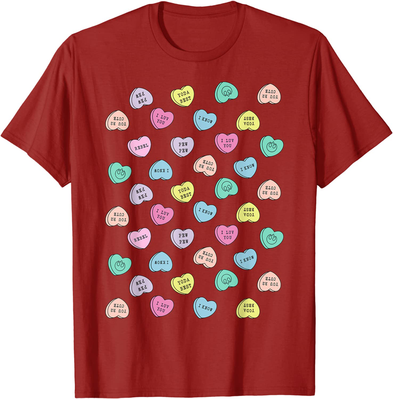 Star Wars Candy Hearts Love Valentine'S Day Graphic T-Shirt