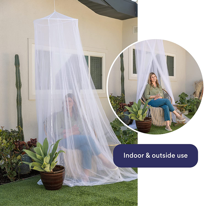 Luxury Mosquito Net Bed Canopy, Ultra Large: for Single to King Size, Quick Easy Installation, Finest Holes: Mesh 380, Curtain Netting, 2 Entries, Storage Bag, No Chemicals Added, 500
