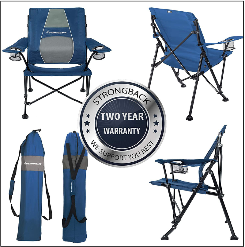 STRONGBACK 3.0 Guru Camp Chair, Original, Navy/Grey