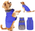 PPET Dog Cold Weather Coats Waterproof Windproof Winter Dog Jacket,Thick Padded Warm Coat Vest Blue Snowsuit Warm Dog Apparel for Small Medium Large Dogs with Furry Collar