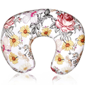Floral Nursing Pillow Cover, Nursing Pillowcase Set for Baby Boy or Baby Girl, Nursing Pillow Slipcover Cushion Cover, Soft Fabric for Snuggling Baby, Suitable for Nursing Pillows
