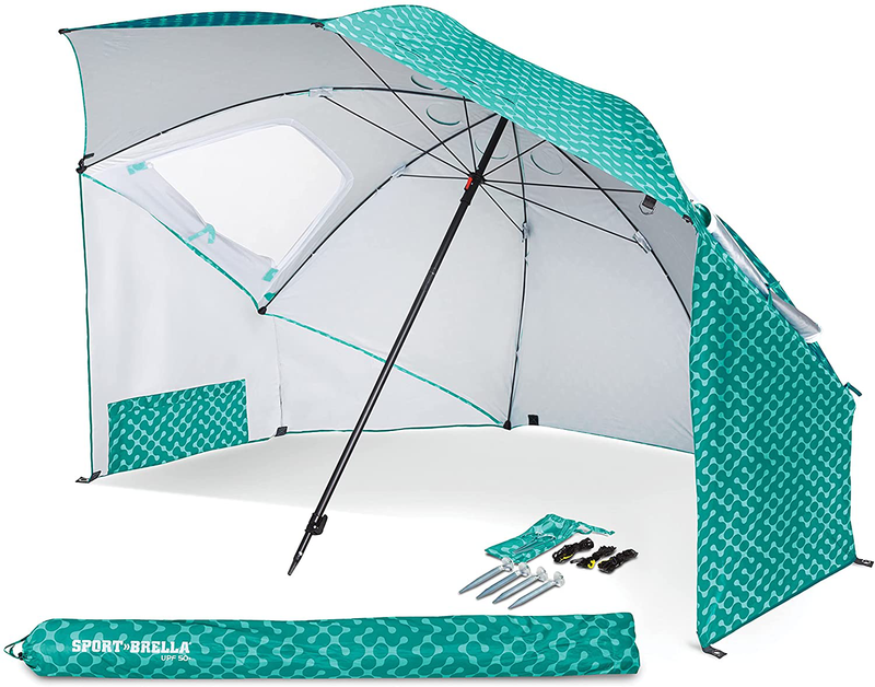 Sport-Brella Vented SPF 50+ Sun and Rain Canopy Umbrella for Beach and Sports Events (8-Foot)