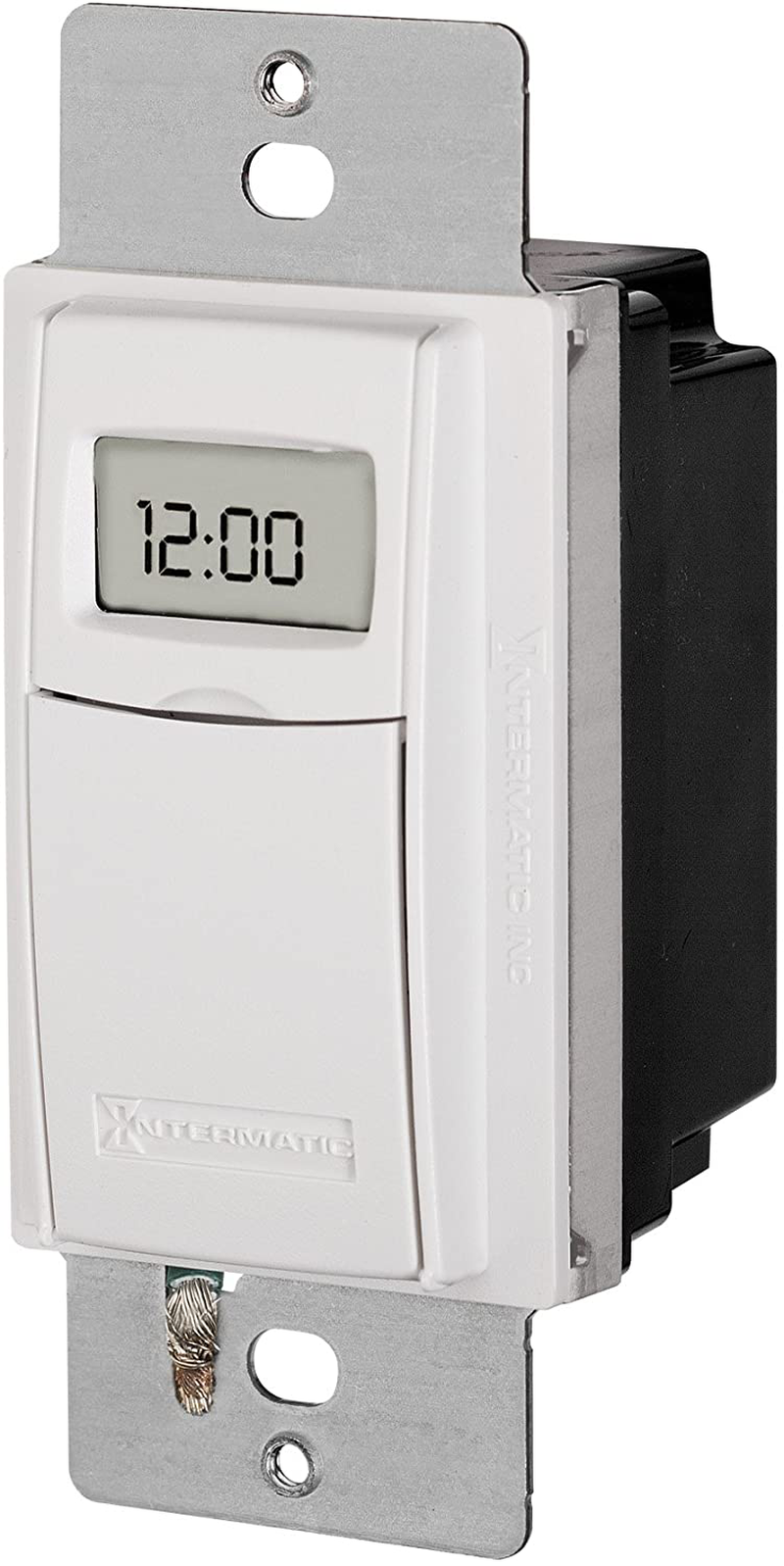 Intermatic ST01 7 Day Programmable In Wall Digital Timer Switch for Lights and Appliances, Astronomic, Self Adjusting, Heavy Duty,White