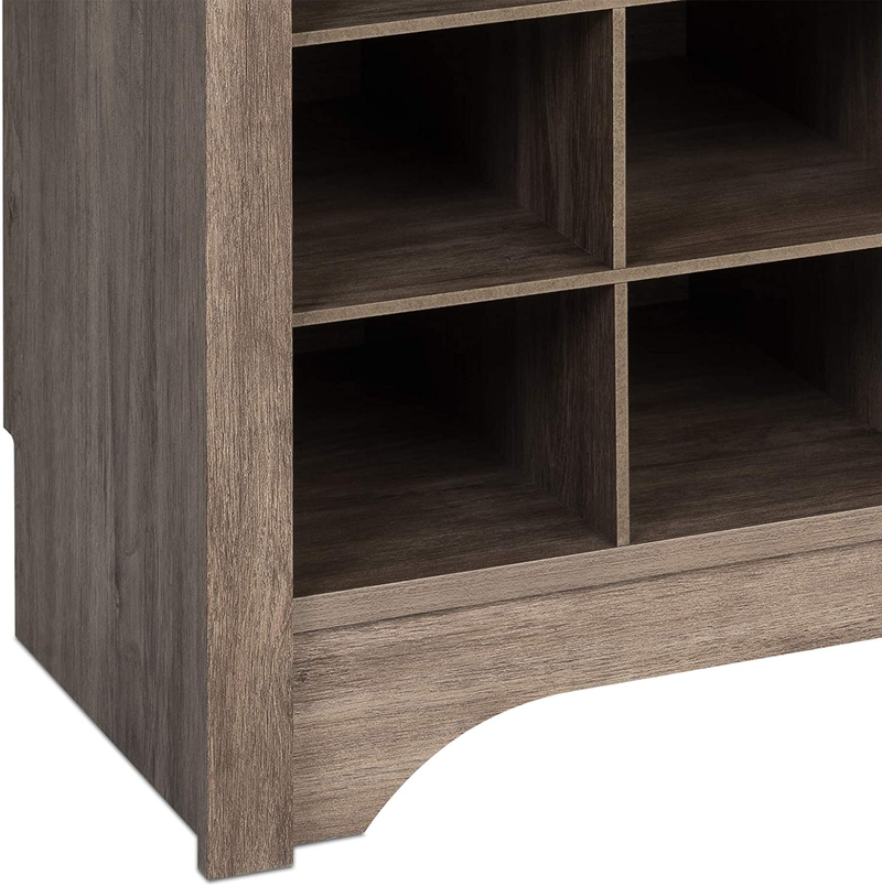 Prepac Entryway Shoe Cubby Console, 60", Drifted Gray