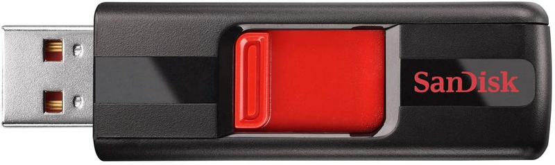 SanDisk 128GB Cruzer USB 2.0 Flash Drive - SDCZ36-128G-B35, Black/Red