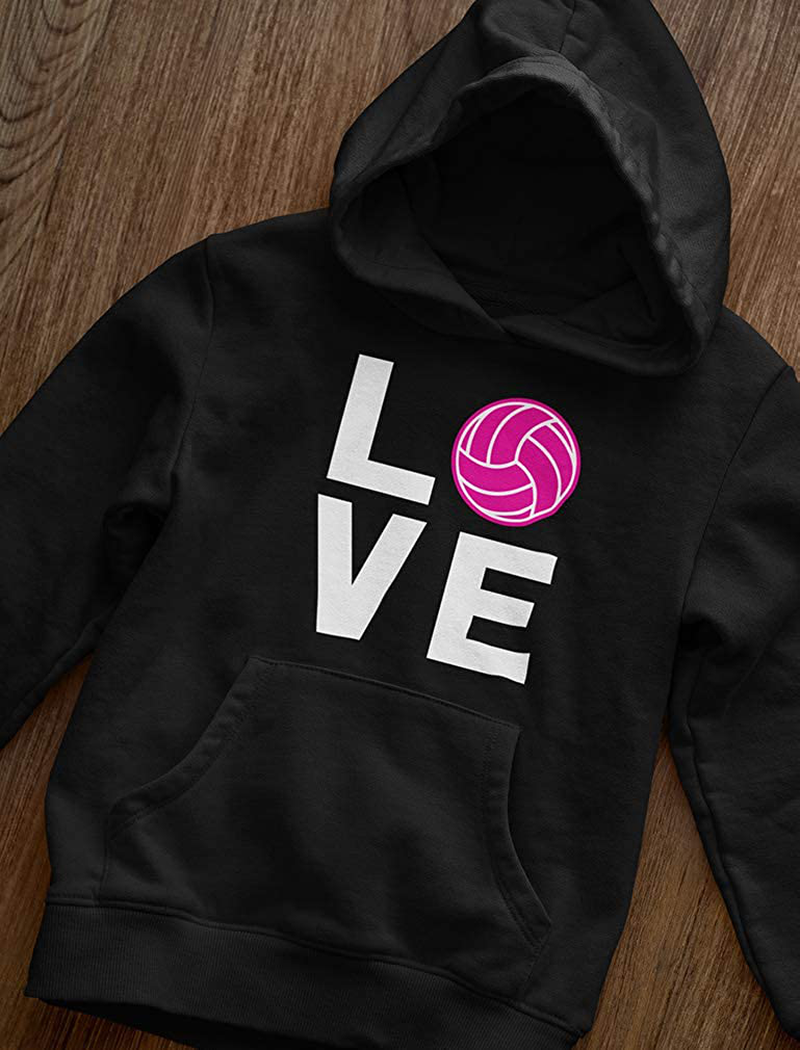 Love Volleyball Gift for Volleyball Lovers Players Girls Women Hoodie