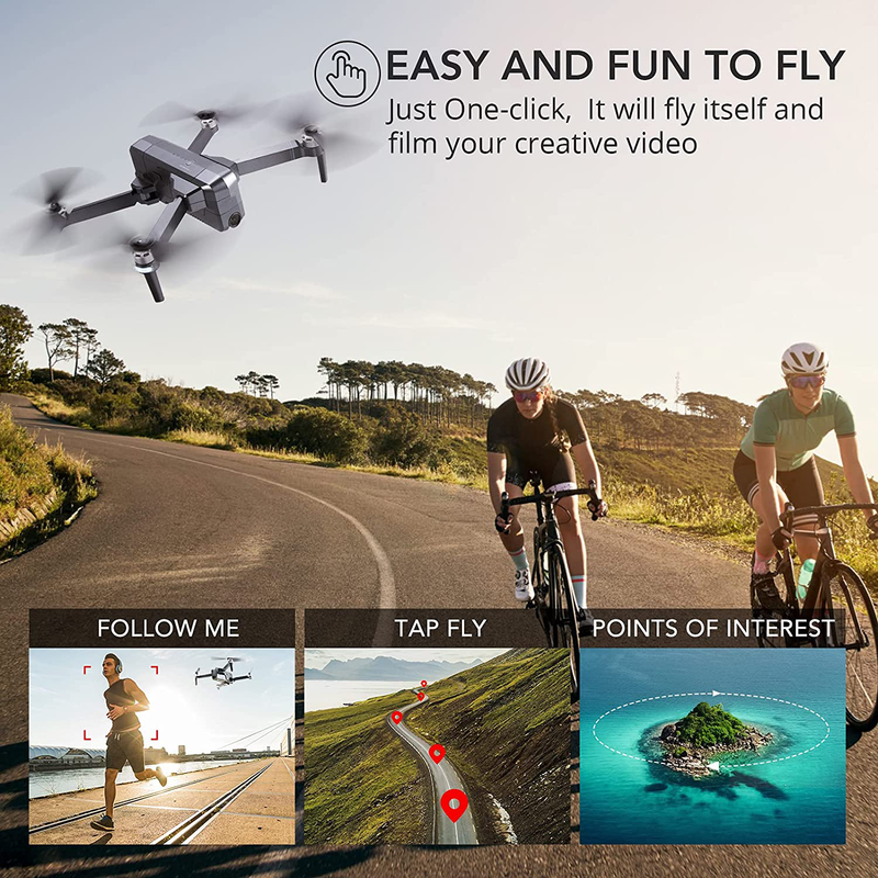 Ruko F11 Pro Drones with Camera for Adults 4K UHD Camera Live Video 30 Mins Flight Time with GPS Return Home Brushless Motor-Black（1 Extra Battery + Carrying Case）