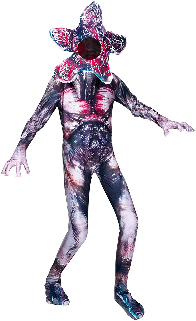 Demogorgon Costume for Kids Halloween Scary Cosplay Flower Monster Jumpsuit Dress Up 5-14 Years