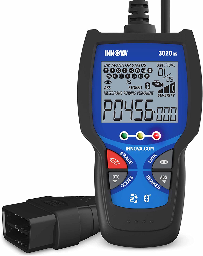 INNOVA 3020RS Code Scanner - Professional OBD2 Scanner - Emission Test Scan Tool - ABS - RepairSolutions2 App - Check Engine Light Code Reader