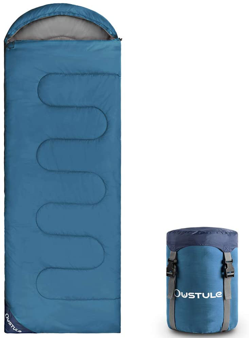 OUSTULE Camping Sleeping Bag -3 Season Warm & Cool Weather, Lightweight, Waterproof Indoor & Outdoor Use for Adults & Kids for Backpacking, Hiking, Traveling, Camping with Compression Sack