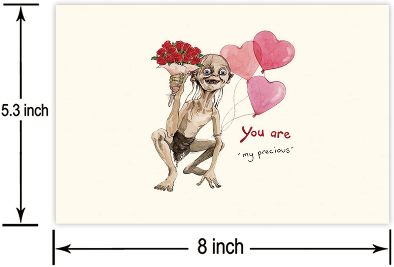 Funny Valentine'S Day Humorous Valentine'S Day Card for Wife Girlfriend Gollum Valentines Day Card Humorous Anniversary Birthday Card for Him Her Christmas Gift for Her You Are My Precious Card