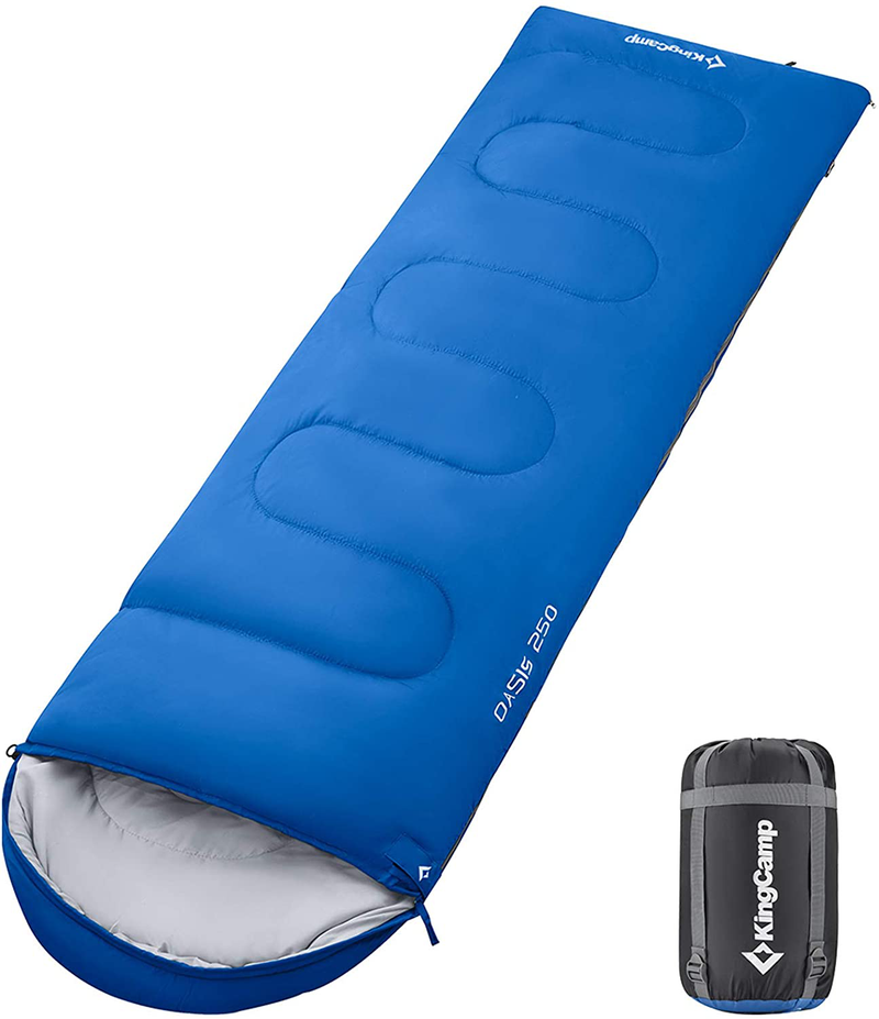 Kingcamp Portable Lightweight Outdoor Sleeping Bags Joinable Envelope for Adults Camping Travel Backpacking Hiking Indoor, Warm & Cool Weather, (74.8 + 11.8)×29.5 Inches, 3 Lbs