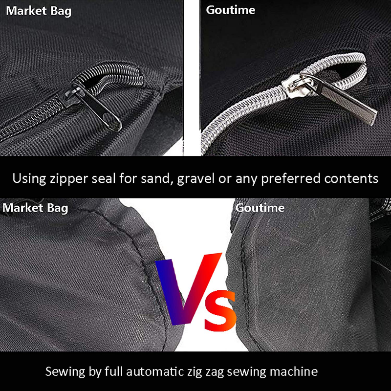 Goutime Canopy Weight Bags 4 x 40 lb for Pop Up Canopy Tent Legs, Gazebo Sand Bag Weights, Set of 4 Black (Upgraded)