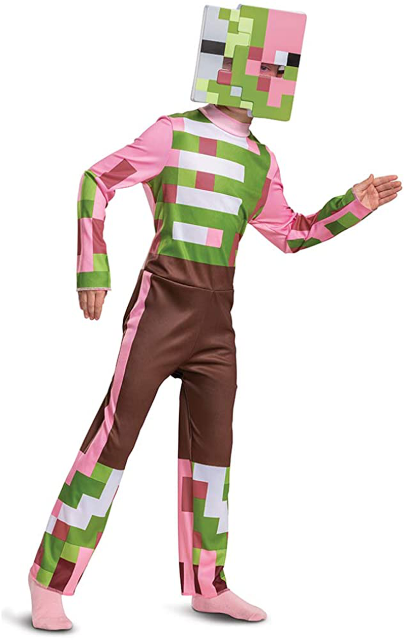 Minecraft Costume Zombie Pigman Outfit for Kids, Halloween Minecraft Costumes