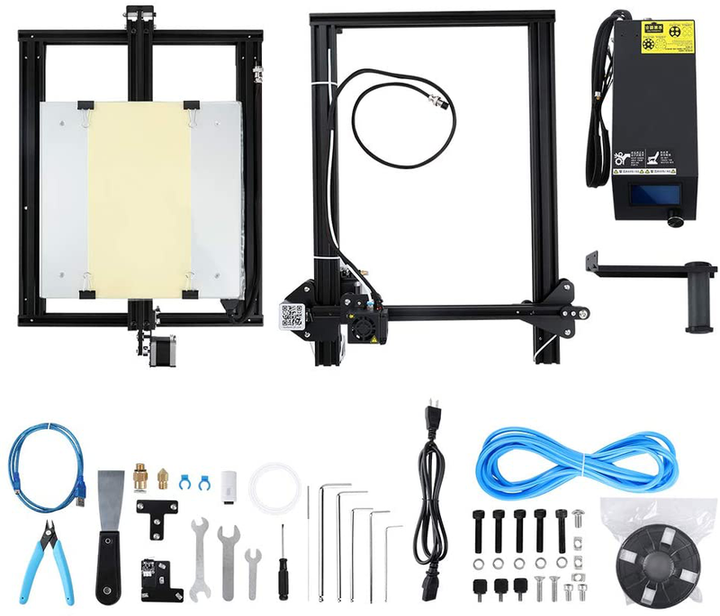 Creality Open Source CR-10 3D Printer All Metal Frame 12x12x15.5 Inch Build Volume and Heated Bed Includes Glass Bed (Black)