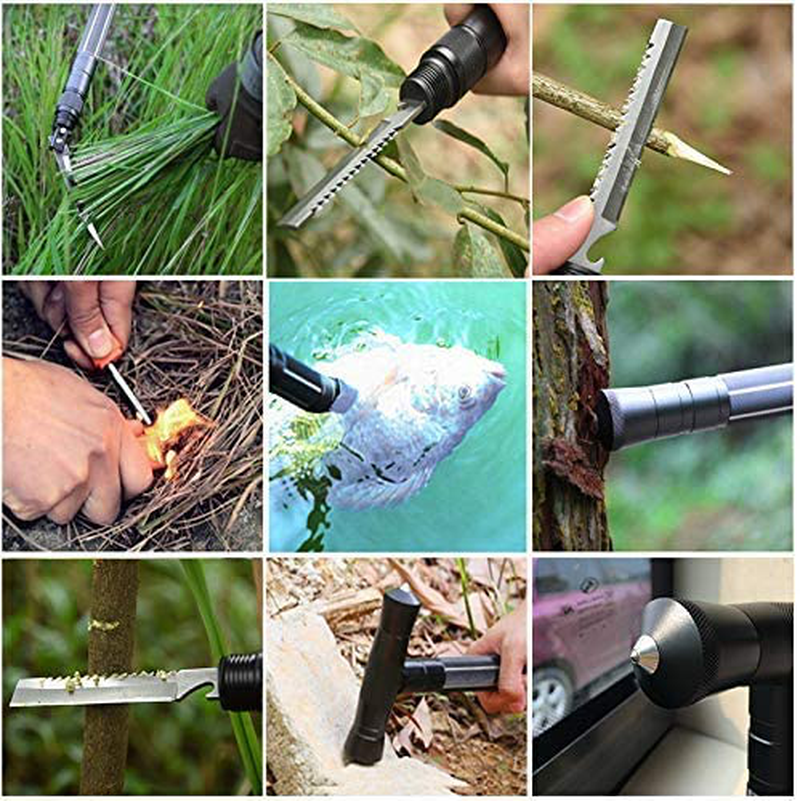 GZPANDA Alpenstocks Walking Poles Outdoor Camping Defense Stick Safety Multi-Functional Home Rod Hiking Survival Tools