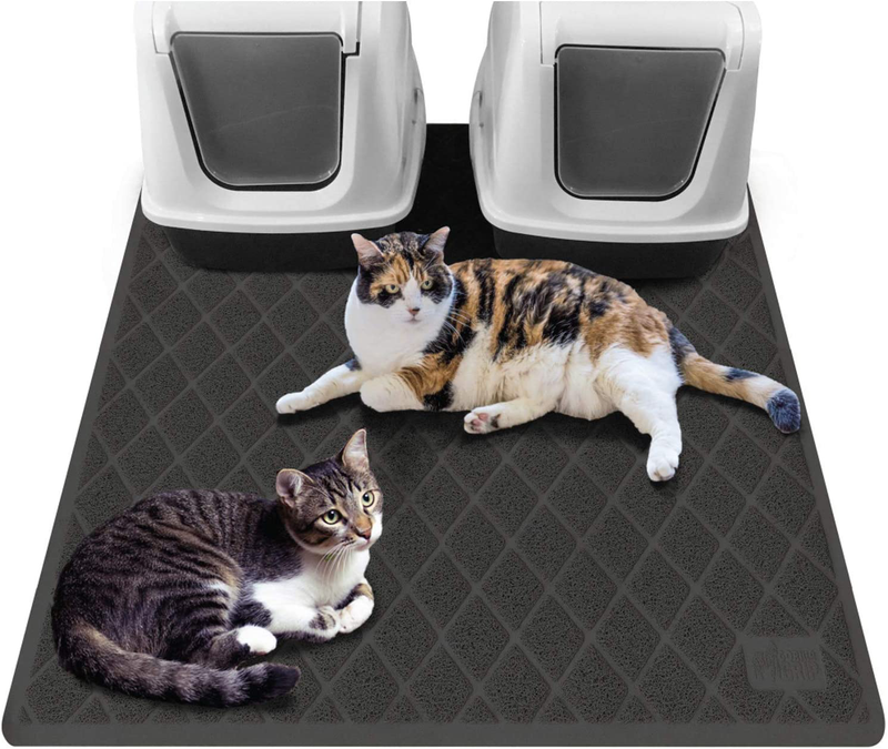 Gorilla Grip Ultimate Cat Litter Mat, Cleaner Floors, Less Waste, Soft on Kitty Paws, Easy Clean Trapper, Large Size Liner Trap Mats, Scatter Control, Traps Mess from Box, Accessories for Cats