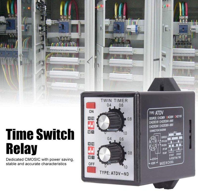 Knob Control Time Switch Relay Short Period Repeat Cycle Intermittent Timer Relay ATDV ND AC110V 220V For Humidifiers, Ventilation Fans, Pumps