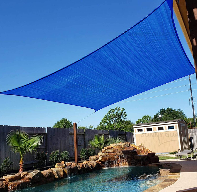 SUNNY GUARD 13' x 19.5' Terra Rectangle Sun Shade Sail UV Block for Outdoor Patio Garden