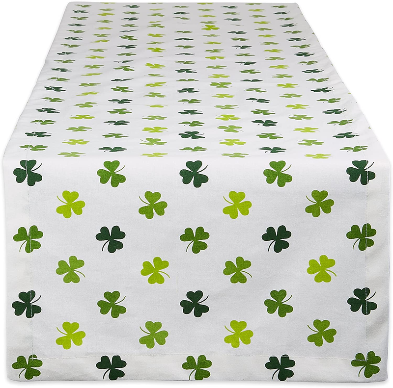 DII St. Patrick'S Day Collection Tabletop, Table Runner, 14X74", Shamrock