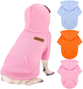Pedgot 3 Pack Dog Hoodie Dog Sweaters with Hat and Pocket Pet Hooded Clothes Warm Coat Sweater Winter Autumn Casual Sports Hoodies for Small Dogs Cats