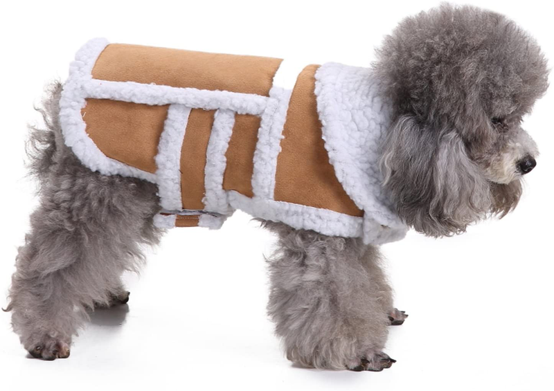 Rypet Small Dog Winter Coat - Shearling Fleece Dog Warm Coat for Small to Medium Breeds Dog