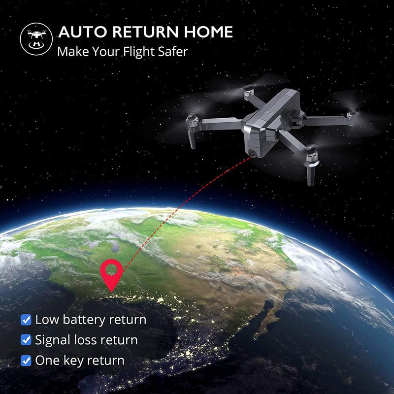 Ruko F11 Pro Drones with Camera for Adults 4K UHD Camera Live Video 30 Mins Flight Time with GPS Return Home Brushless Motor-Black（1 Extra Battery + Carrying Case）