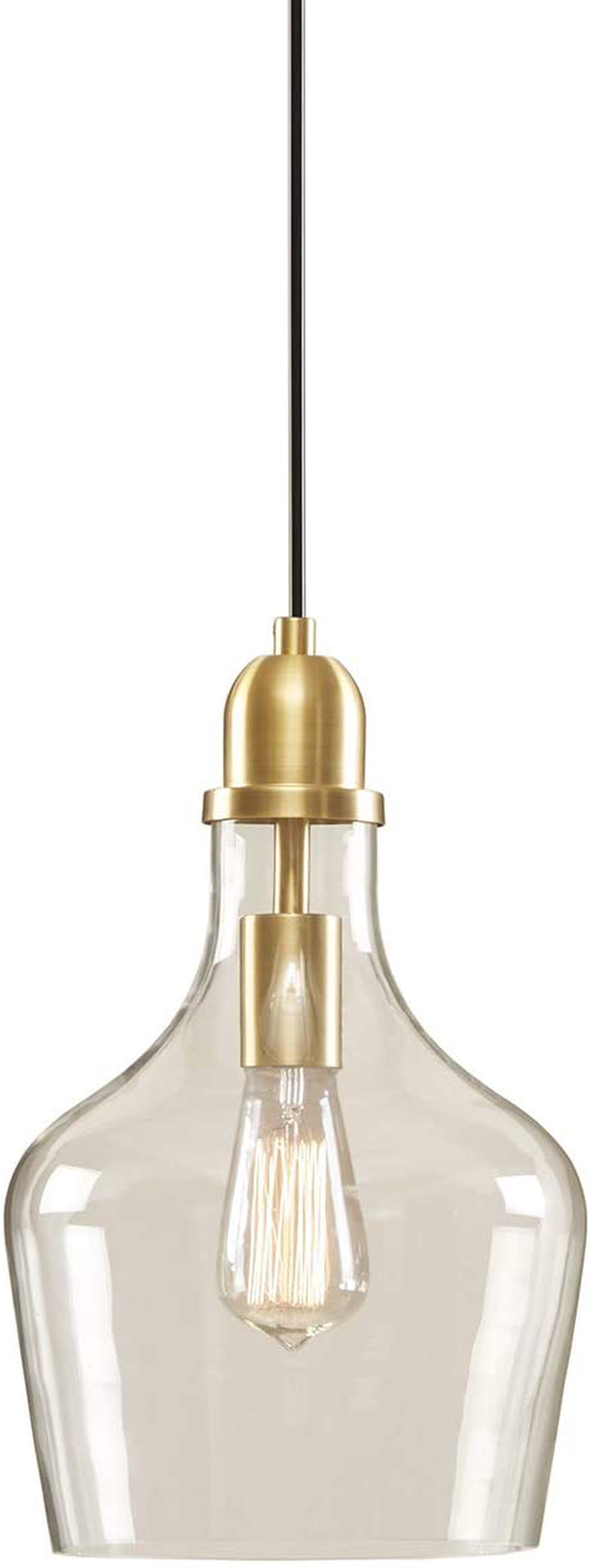 Hampton Hill Auburn Gold Modern Chandeliers Pendant Hanging Lamp Ceiling, Dining Room Lighting Fixtures, 8"x8"