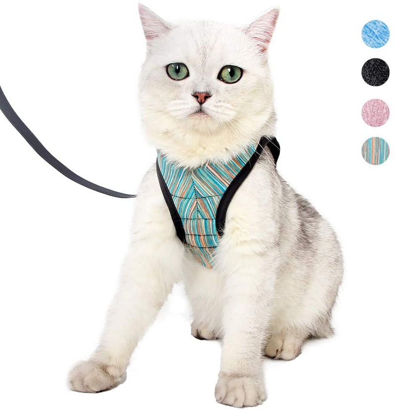 Heywean Cat Harness and Leash - Ultra Light Escape Proof Kitten Collar Cat Walking Jacket with Running Cushioning Soft and Comfortable Suitable for Puppies Rabbits