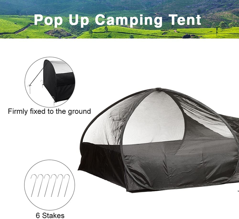L RUNNZER Single Camping Tent, Pop-Up Net with Upgraded Mesh for Sleeping Outdoor Camping Traveling