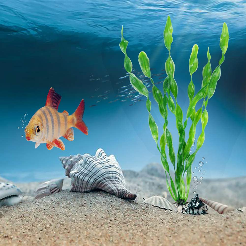MyLifeUNIT Artificial Seaweed Water Plants for Aquarium, Plastic Fish Tank Plant Decorations 10 PCS