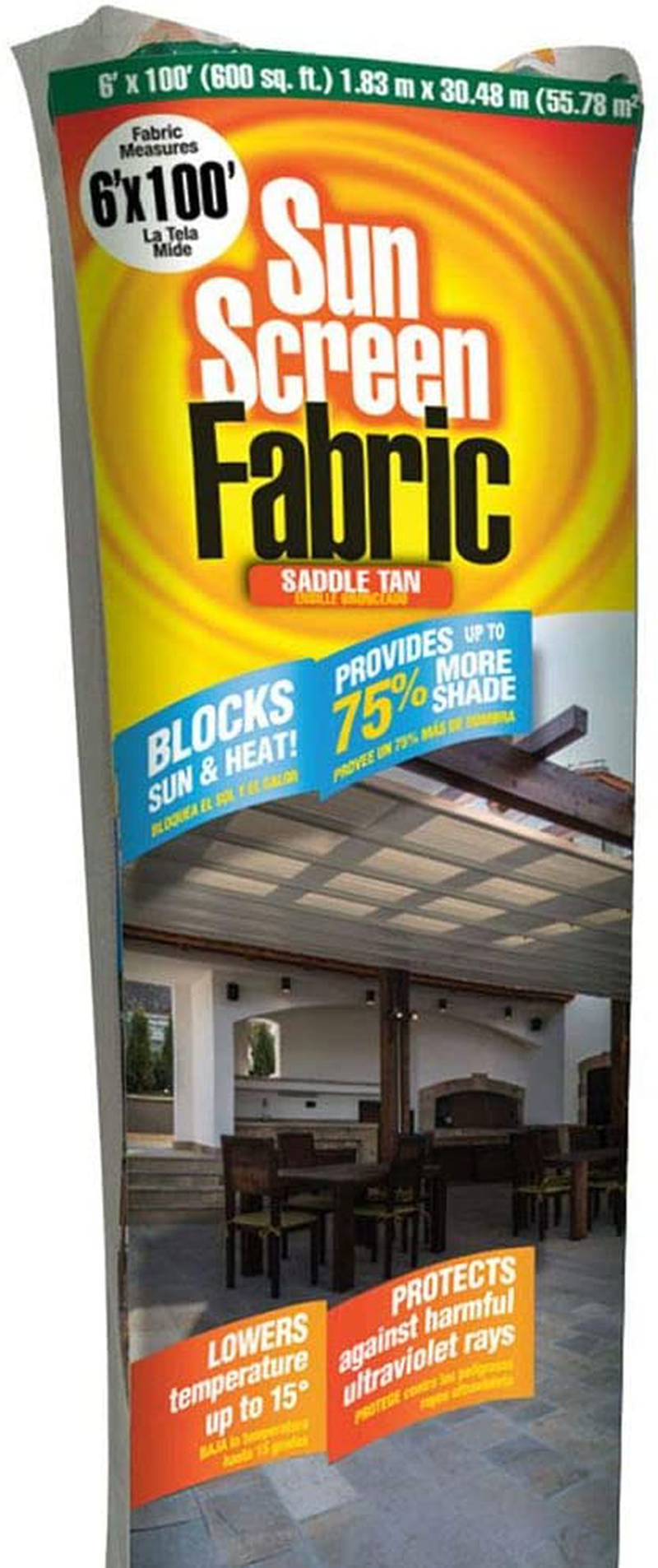 Easy Gardener 72020PS Sun Screen Fabric, 6ft X 20ft, 6 by 20'