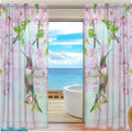 Senya African American Woman Window Sheer Curtains Digital Printed Polyester Fiber Drapes for Door Kitchen Living Room Bedroom