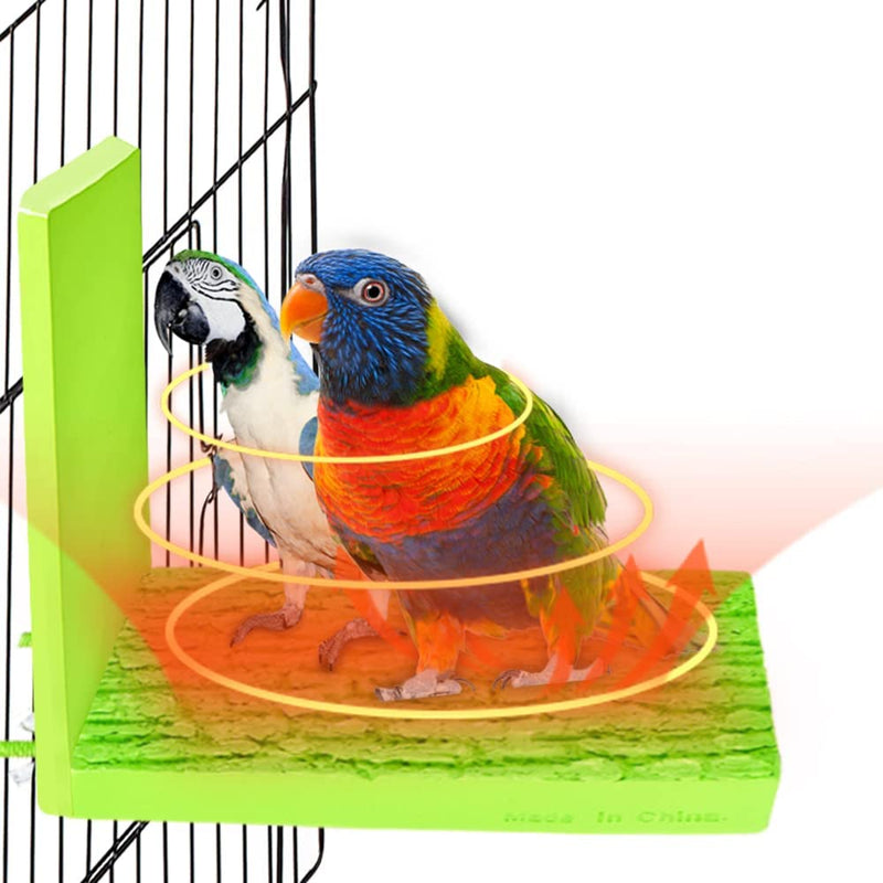 Bird Cage Heater,Thermostatical Bird Perches,Bird Heater for Cage Bird Perch Stand,Bird Cage Accessories Winter & Arthritis Supplies Bird Warmer for Parakeets, Canaries, Parrots (Single)