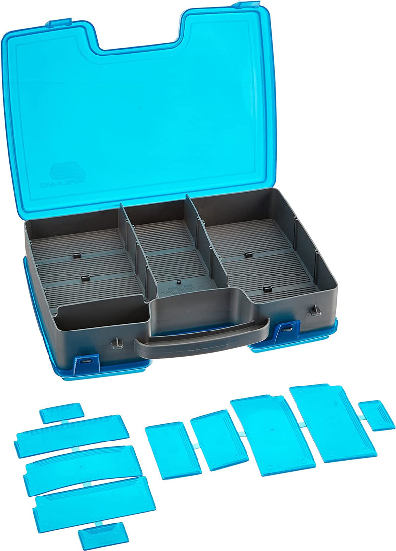 Plano Large 2 Sided Tackle Box, Metallic Gray & Blue, Medium