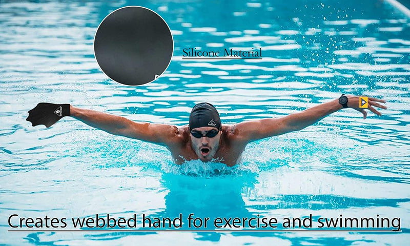 Water Gear Silicone Force Gloves - Aqua Fitness Gloves - Great for Workouts and Diving - Designed with Enhanced Grip