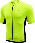 Qualidyne Men'S Cycling Bike Jersey Short Sleeve Full Zipper Bicycle Biking Shirts with 3 Rear Pockets