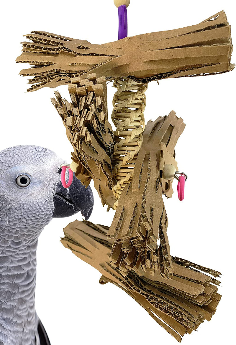 1547 Natural Helix Bonka Bird Toys Cardboard Shredder Vine Parrot Parrotlet Conure Cockatiel Beak
