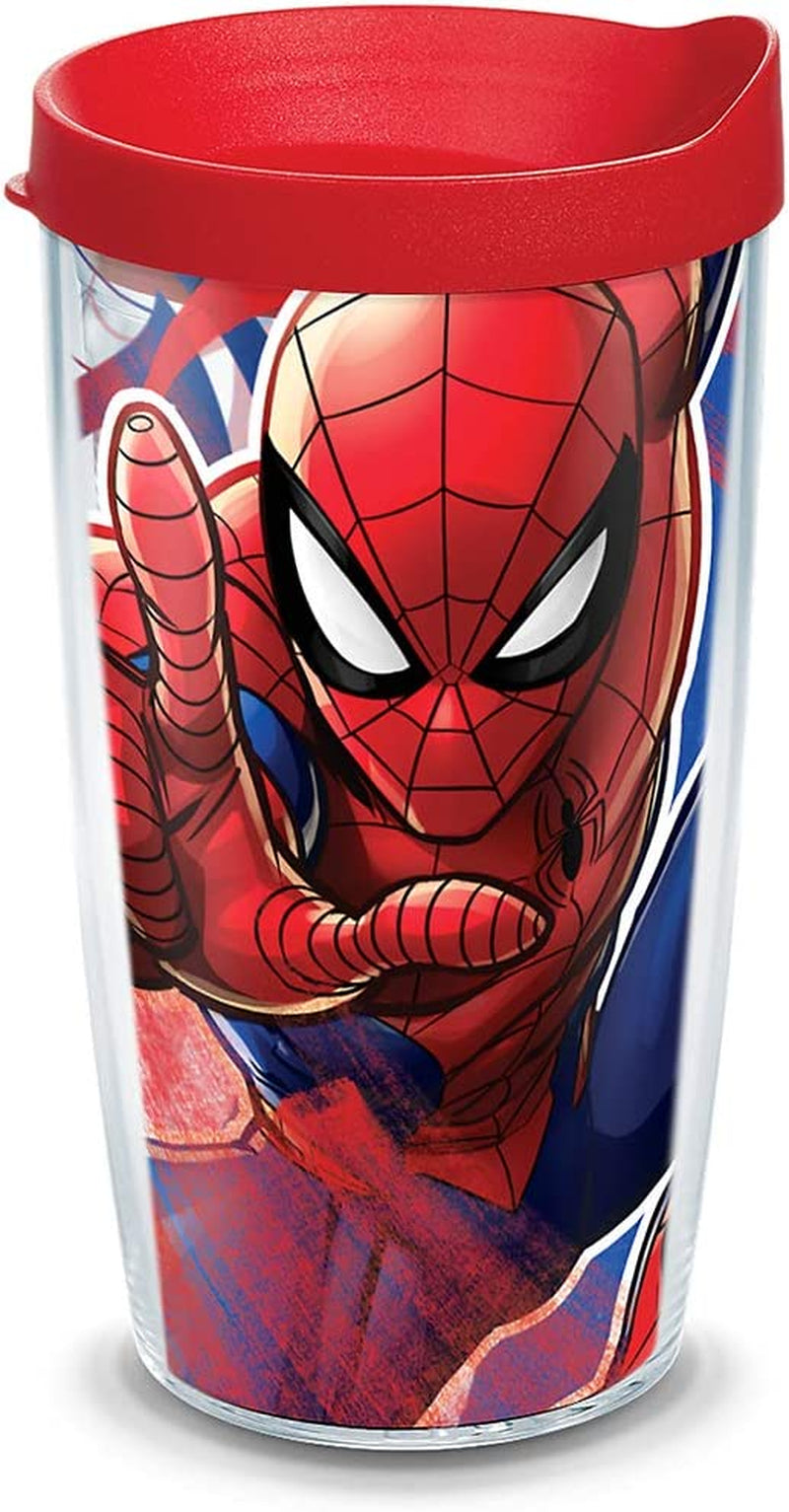 Tervis Marvel - Spider-Man Iconic Triple Walled Insulated Tumbler Cup Keeps Drinks Cold & Hot, 20Oz, Stainless Steel