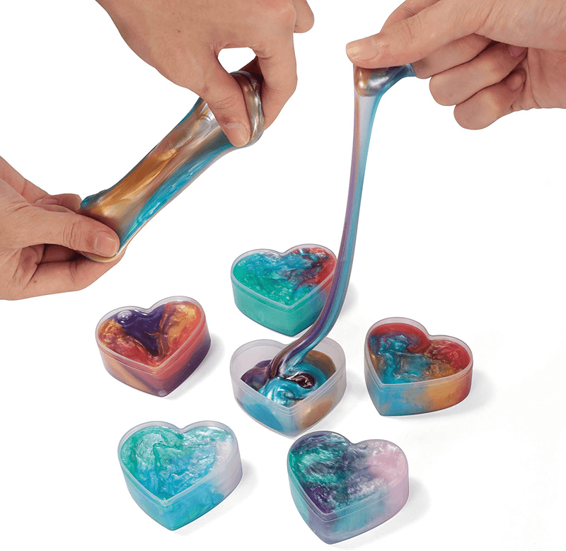28 Valentines Day Galaxy Slime Hearts for Kids Valentine Classroom Exchange, Valentine Party Favors, Gift Exchange, Game Prizes